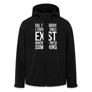 oh, es tut mir leid, ich habe vergessen, dass ich nur existiere, wenn du - Recycelte Männer Softshell-Jacke von Stanley/Stella - Schwarz - Vorne - AI Model Male 185 light (185cm)