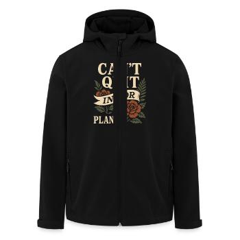 Tattooed plant lover plant mom - Men’s Recycled Softshell Jacket by Stanley/Stella - black - Front - AI Model Male 185 light (185cm)