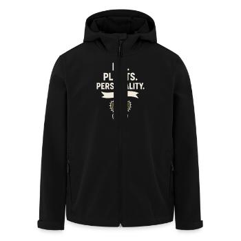Tattooed plant lover plant mom - Men’s Recycled Softshell Jacket by Stanley/Stella - black - Front - AI Model Male 185 light (185cm)