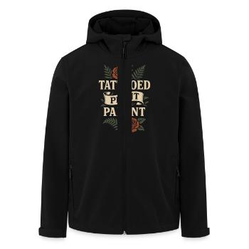 Tattooed plant lover plant mom - Men’s Recycled Softshell Jacket by Stanley/Stella - black - Front - AI Model Male 185 light (185cm)