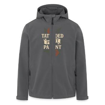 Tätowierte Pflanzenliebhaberin Pflanzenmama - Recycelte Männer Softshell-Jacke von Stanley/Stella - Anthrazit - Vorne - AI Model Male 185 light (185cm)