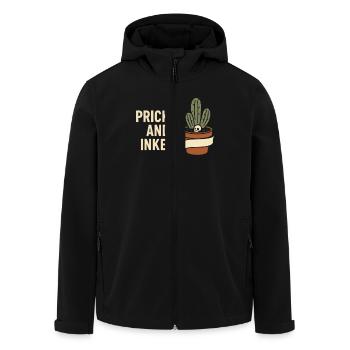Tattooed plant lover plant mom - Men’s Recycled Softshell Jacket by Stanley/Stella - black - Front - AI Model Male 185 light (185cm)