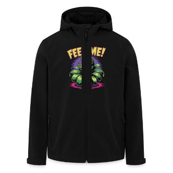 Nourrissez-moi ! Illustration de plante carnivore - Veste softshell homme en polyester recyclé Stanley/Stella - noir - Devant - AI Model Male 185 light (185cm)