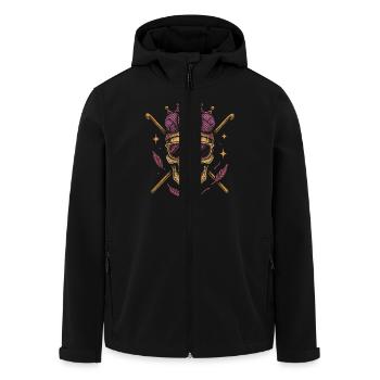 Crâne tricoté avec couronne et lunettes de soleil - Veste softshell homme en polyester recyclé Stanley/Stella - noir - Devant - AI Model Male 185 light (185cm)
