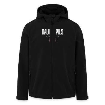 Daugavpils, Lettonie - Veste softshell homme en polyester recyclé Stanley/Stella - noir - Devant - AI Model Male 185 light (185cm)