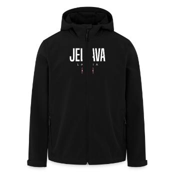 Jelgava, Lettonie - Veste softshell homme en polyester recyclé Stanley/Stella - noir - Devant - AI Model Male 185 light (185cm)