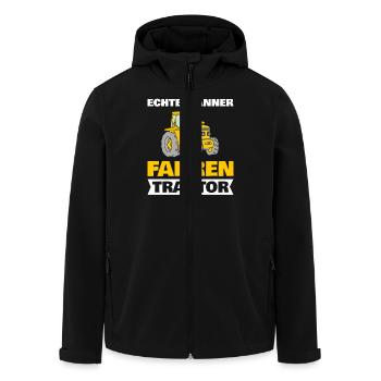 Landwirtschaft Geschenke Landwirte Traktor - Recycelte Männer Softshell-Jacke von Stanley/Stella - Schwarz - Vorne - AI Model Male 185 light (185cm)