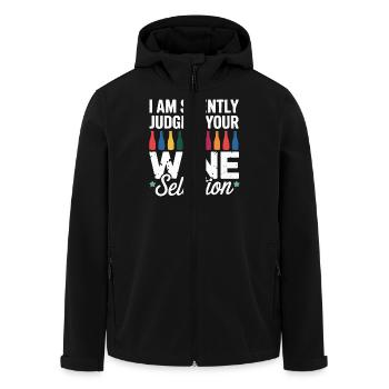 Ich beurteile still deine Weinauswahl – mit Stil! - Recycelte Männer Softshell-Jacke von Stanley/Stella - Schwarz - Vorne - AI Model Male 185 light (185cm)