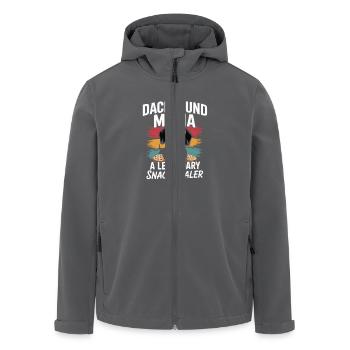 Dachshund Mama – Legendäre Snack Dealerin - Recycelte Männer Softshell-Jacke von Stanley/Stella - Anthrazit - Vorne - AI Model Male 185 light (185cm)