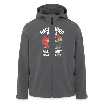 Dachshund Mama – Legendäre Snack Dealerin - Recycelte Männer Softshell-Jacke von Stanley/Stella - Anthrazit - Vorne - AI Model Male 185 light (185cm)