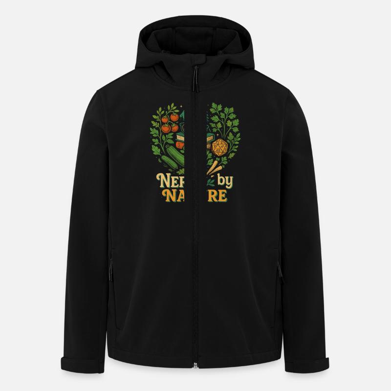 Nerdy By Nature Retro Illustration - Men’s Recycled Softshell Jacket by Stanley/Stella - black