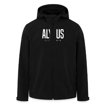Alytus Litauen - Recycelte Männer Softshell-Jacke von Stanley/Stella - Schwarz - Vorne - AI Model Male 185 light (185cm)