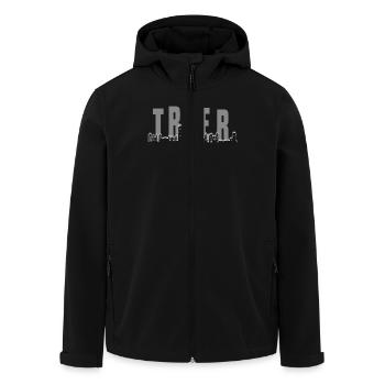 Trier Skyline - Recycelte Männer Softshell-Jacke von Stanley/Stella - Schwarz - Vorne - AI Model Male 185 light (185cm)