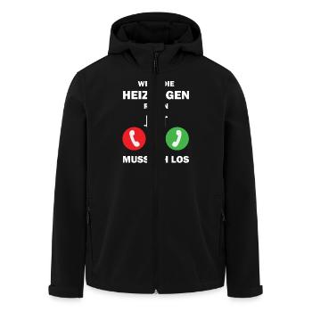 Heizungsbauer Heizungsbau Klempner Installateur - Recycelte Männer Softshell-Jacke von Stanley/Stella - Schwarz - Vorne - AI Model Male 185 light (185cm)