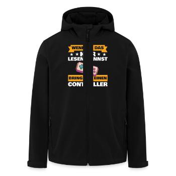 Zocker Gamer Gaming Videospieler Geschenk Spruch - Recycelte Männer Softshell-Jacke von Stanley/Stella - Schwarz - Vorne - AI Model Male 185 light (185cm)