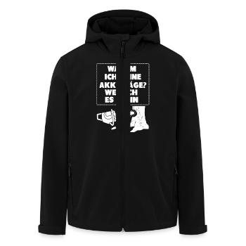 Waldarbeiter Holzfäller Geschenk Bäume fällen - Recycelte Männer Softshell-Jacke von Stanley/Stella - Schwarz - Vorne - AI Model Male 185 light (185cm)