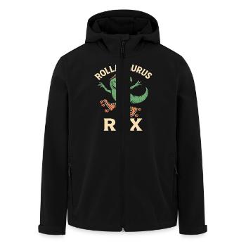 Dinosaurier mit Sonnenbrille fährt Rollschuhe - Recycelte Männer Softshell-Jacke von Stanley/Stella - Schwarz - Vorne - AI Model Male 185 light (185cm)