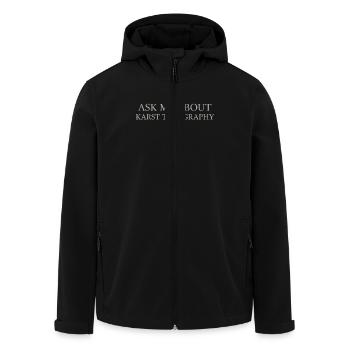 Spéléologie Science des grottes Spéléologie Etudiant Géologie - Veste softshell homme en polyester recyclé Stanley/Stella - noir - Devant - AI Model Male 185 light (185cm)