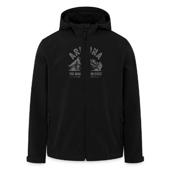 Arizona Berge - Recycelte Männer Softshell-Jacke von Stanley/Stella - Schwarz - Vorne - AI Model Male 185 light (185cm)