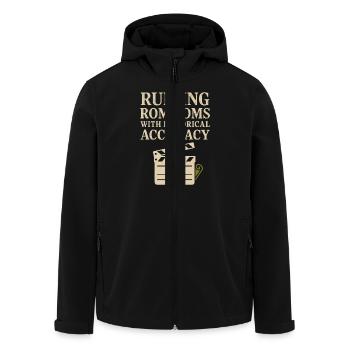 History Historian Humor Weird History History Nerd - Men’s Recycled Softshell Jacket by Stanley/Stella - black - Front - AI Model Male 185 light (185cm)