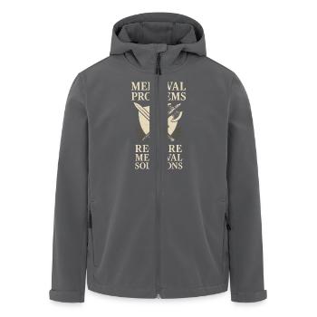 Historien de l’histoire Humour Histoire bizarre Nerd de l’histoire - Veste softshell homme en polyester recyclé Stanley/Stella - charbon - Devant - AI Model Male 185 light (185cm)