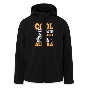 Alpaka Fan COOL WIE EIN ALPAKA Lama Lustig - Recycelte Männer Softshell-Jacke von Stanley/Stella - Schwarz - Vorne - AI Model Male 185 light (185cm)