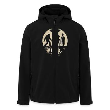 Mystische Kreaturen im Mondschein - Recycelte Männer Softshell-Jacke von Stanley/Stella - Schwarz - Vorne - AI Model Male 185 light (185cm)