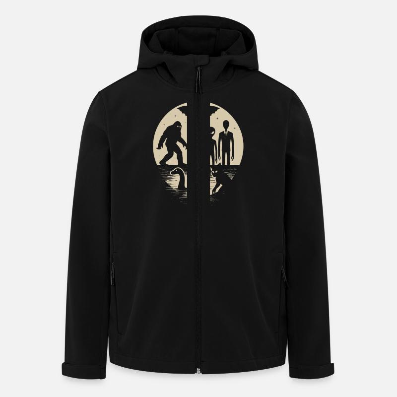 Mystical Creatures in the Moonlight - Men’s Recycled Softshell Jacket by Stanley/Stella - black