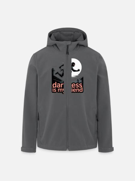 NINJA, DARKNESS IS MY FRIEND - Men’s Recycled Softshell Jacket by Stanley/Stella - black