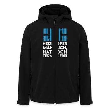 Heizungsbauer Heizungsbau Klempner Installateur - Recycelte Männer Softshell-Jacke von Stanley/Stella - Schwarz - Vorne - AI Model Male 185 light (185cm)