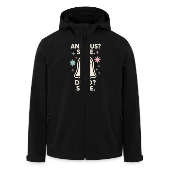 Triste Fantôme Fantôme Humour Peur Peur Fantôme Médium - Veste softshell homme en polyester recyclé Stanley/Stella - noir - Devant - AI Model Male 185 light (185cm)
