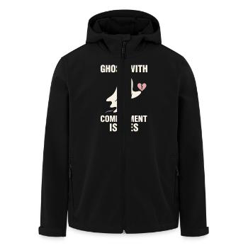 Triste Fantôme Fantôme Humour Peur Peur Fantôme Médium - Veste softshell homme en polyester recyclé Stanley/Stella - noir - Devant - AI Model Male 185 light (185cm)