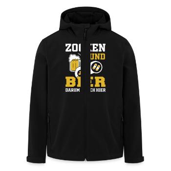 Zocken Gamer Gaming Zocker Controller Videospiele - Recycelte Männer Softshell-Jacke von Stanley/Stella - Schwarz - Vorne - AI Model Male 185 light (185cm)
