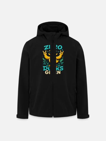 Zero Ducks Given Duck Theme Fun - Men’s Recycled Softshell Jacket by Stanley/Stella - black