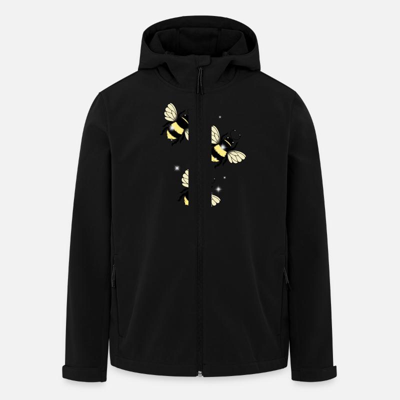 Bees Insects Bee - Men’s Recycled Softshell Jacket by Stanley/Stella - black