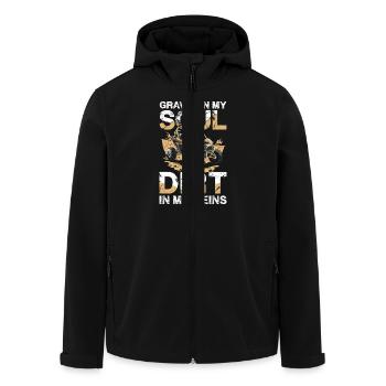Schotter in Meiner Seele, Dreck in Meinen Adern - Recycelte Männer Softshell-Jacke von Stanley/Stella - Schwarz - Vorne - AI Model Male 185 light (185cm)