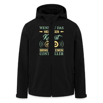 Zocken Gamer Gaming Zocker Controller Videospiele - Recycelte Männer Softshell-Jacke von Stanley/Stella - Schwarz - Vorne - AI Model Male 185 light (185cm)