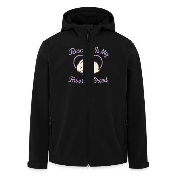 Bunny Mom Rabbit Rescue Adopt, Buy - Men’s Recycled Softshell Jacket by Stanley/Stella - black - Front - AI Model Male 185 light (185cm)