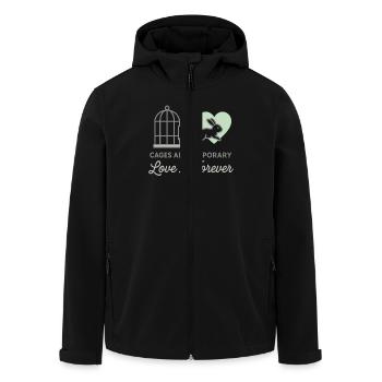 Bunny Mom Rabbit Rescue Adopt, Buy - Men’s Recycled Softshell Jacket by Stanley/Stella - black - Front - AI Model Male 185 light (185cm)