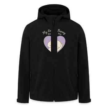 Bunny Mom Rabbit Rescue Adopt, Buy - Men’s Recycled Softshell Jacket by Stanley/Stella - black - Front - AI Model Male 185 light (185cm)