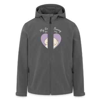 Bunny Mom Rabbit Rescue Adopt, Buy - Men’s Recycled Softshell Jacket by Stanley/Stella - anthracite - Front - AI Model Male 185 light (185cm)