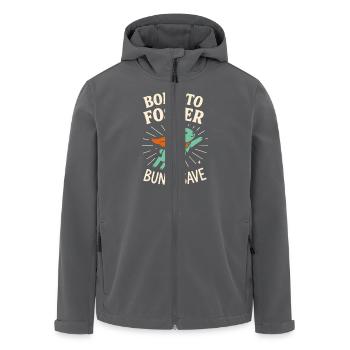 Bunny Mom Rabbit Rescue Adopt, Buy - Men’s Recycled Softshell Jacket by Stanley/Stella - anthracite - Front - AI Model Male 185 light (185cm)
