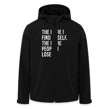 Plus je me trouve, plus je perds de gens - Veste softshell homme en polyester recyclé Stanley/Stella - noir - Devant - AI Model Male 185 light (185cm)