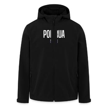 Porirua, Nouvelle-Zélande - Veste softshell homme en polyester recyclé Stanley/Stella - noir - Devant - AI Model Male 185 light (185cm)