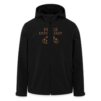 Mushroom Lover Cottagecore Aesthetic Nature Witch - Men’s Recycled Softshell Jacket by Stanley/Stella - black - Front - AI Model Male 185 light (185cm)