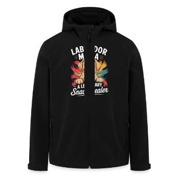 Labrador Mama Mama, marchande de collations légendaire - Veste softshell homme en polyester recyclé Stanley/Stella - noir - Devant - AI Model Male 185 light (185cm)