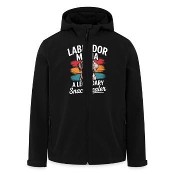 Labrador Mama Mama, Legendärer Snack-Dealer - Recycelte Männer Softshell-Jacke von Stanley/Stella - Schwarz - Vorne - AI Model Male 185 light (185cm)