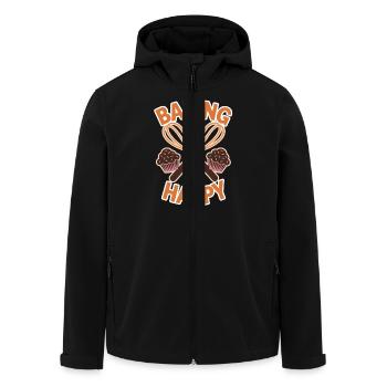 Backen Macht Mich Glücklich Kuchen - Recycelte Männer Softshell-Jacke von Stanley/Stella - Schwarz - Vorne - AI Model Male 185 light (185cm)