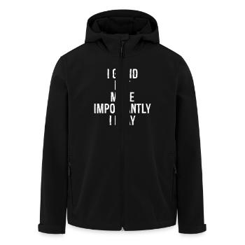 Ich grinde, aber noch wichtiger ist, ich bete - Recycelte Männer Softshell-Jacke von Stanley/Stella - Schwarz - Vorne - AI Model Male 185 light (185cm)