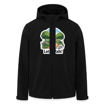 GREEN WALK - Men’s Recycled Softshell Jacket by Stanley/Stella - black - Front - AI Model Male 185 light (185cm)